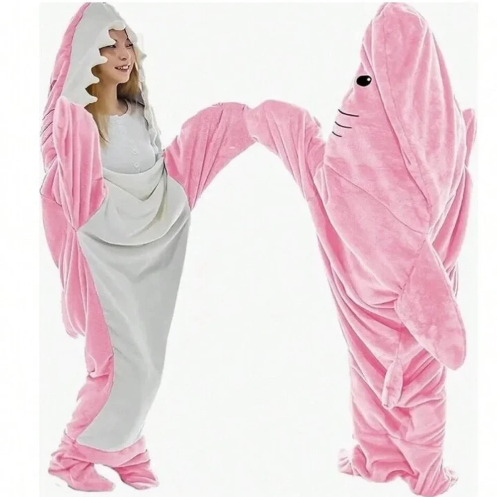 New Pink Shark Blanket size Medium - Picture 3 of 8